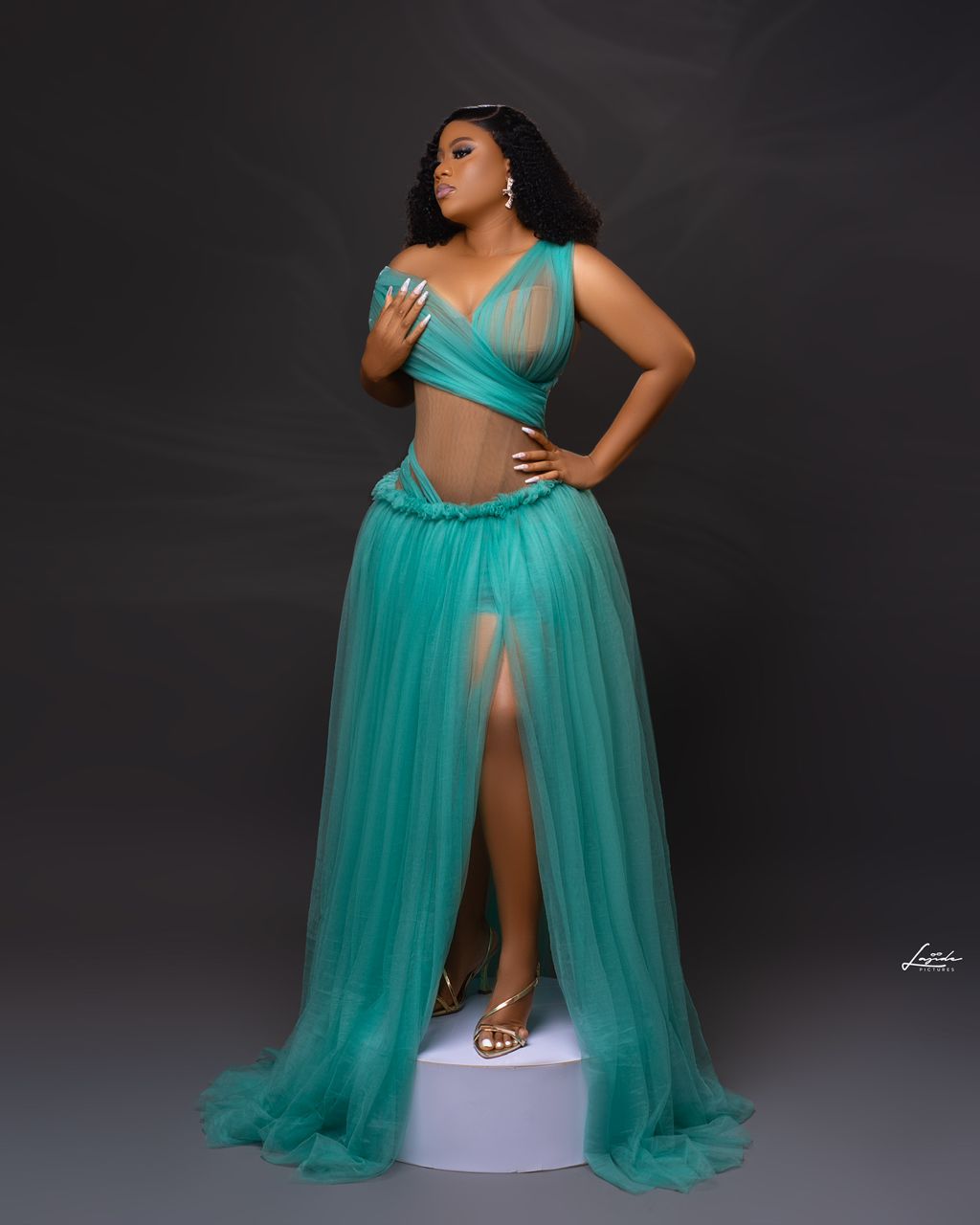 A signature Vicky's Couture gown